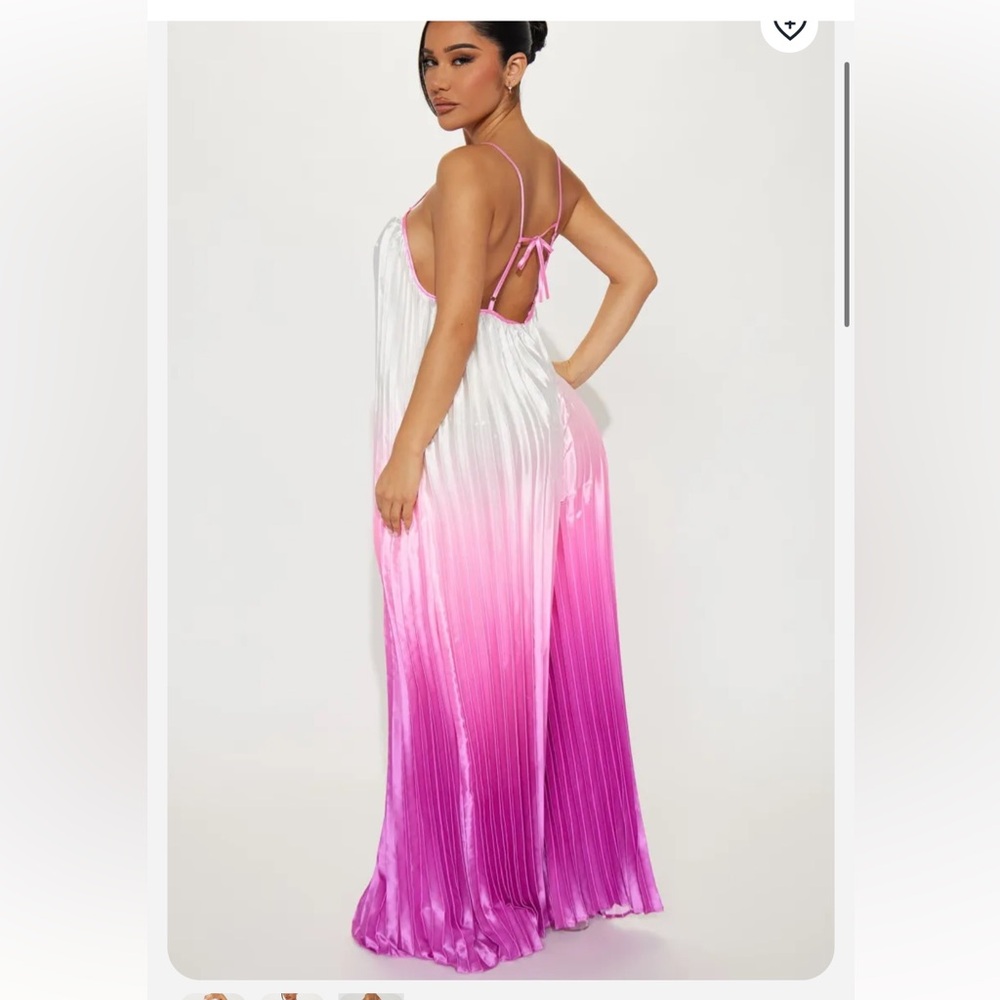2 Island lover jumpsuits Ones pink and white the other one is green and white